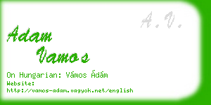 adam vamos business card